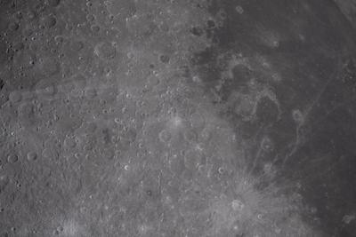 Moon near side, maria and rays